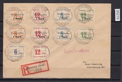 Spremberg, Mich. No.: 19 + 20 21 + 22 A + B stamped on sentence letter