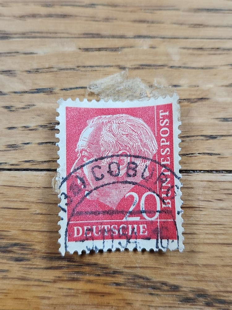 Germany Stamp Theodor Heuss 20pf Used Red