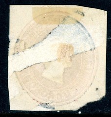 Germany 1859 Saxony King Johann 1 NG Cut Square VFU K888