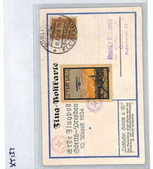 GERMANY Air Mail FIRST FLIGHT 1924 *LUFTFAHRT GÖRLITZ* Dresden Postcard XT137
