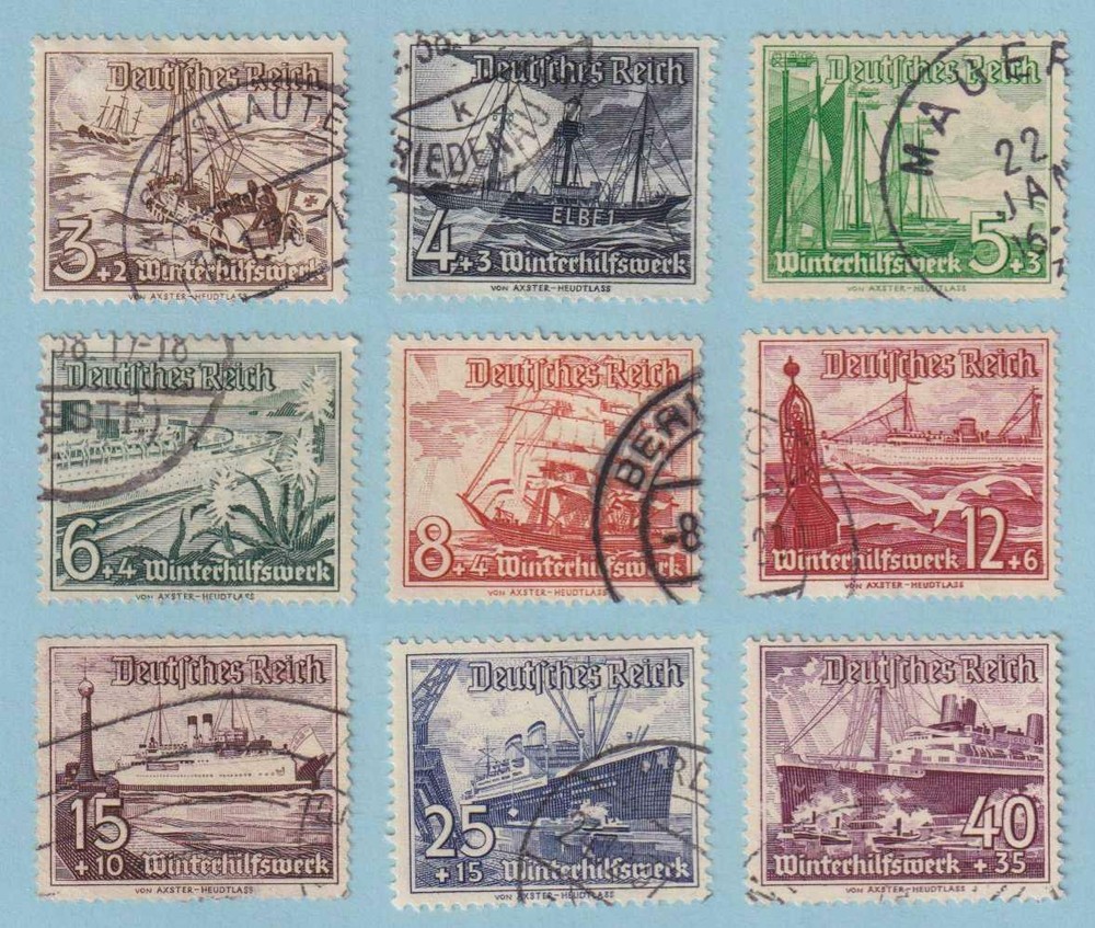 GERMANY B107 – B115 SEMI-POSTALS USED – NO FAULTS EXTRA FINE! – Y242
