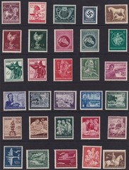 Lot-R Stamp Germany WWII 3rd Reich Hitler Airplanes Horse Innsbruck Snake MNH