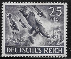 WWII 1943 Germany Semi-Postal Deutsches Reich Wehrmacht Mi#839 MHOG Airplane