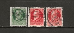 BAVARIA – 1914 USED KING LUDWIG II – SCOTT 97, 99-100 – G9