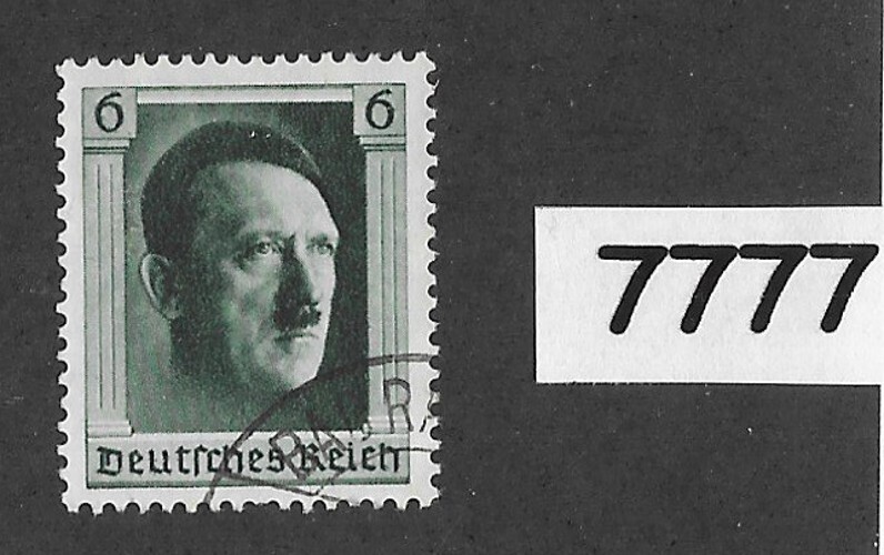 Used stamp B102a / Adolf Hitler / 1937 Birthday / Third Reich era #7777
