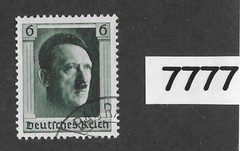 Used stamp B102a / Adolf Hitler / 1937 Birthday / Third Reich era #7777