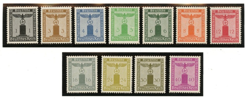 GERMANY STAMPS, Scott S1-S11, 1938/Hitler, Franchise Stamps, MNH 13010