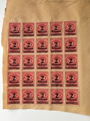 Lot German Inflation Stamps Several Overprints on Sheets Unused 1920’s