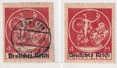 1920 Bayern Deutsches Reich Overprints 3–20 Mark Mint & Used Set