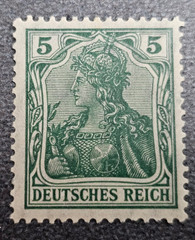 Stamp Germany Deutsches Reich Germania 5 Pfennig 1905 Mi. Nr. 85 [🇩🇪39674-6]