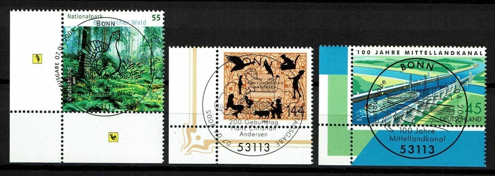 Bundle 2452, 2453, 2454, Corner 3 stamped, Mi. 5,-