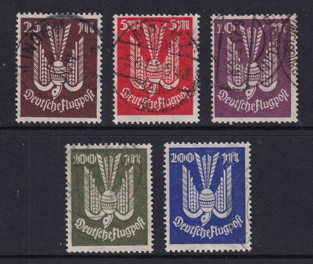 GERMANY 1923 Air set of 5 SG 269-273 Used (CV £170)