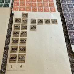 AMAZING GERMANY MINT AND USED STAMP HOARDER LOT WORLD WAR I ERA INFLATION OVPTS
