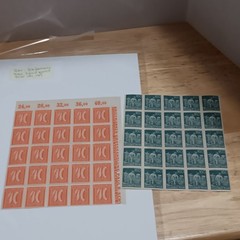 Lot of Weimar Republic Stamps from 1920s Germany, including 40 Pfennig Stamps