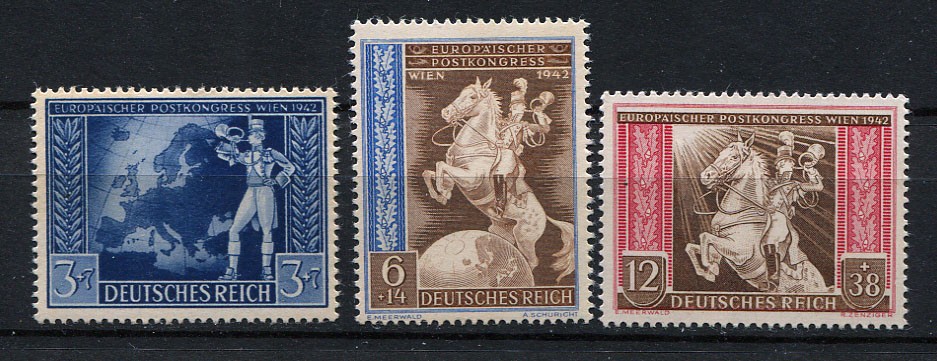 German Reich WW II : European Postal congress semi-postal set from 1942 mint NH