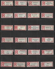 Collection of 140+ Early Registration and Air Mail Labels, Used and Unused