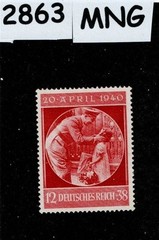 MNG stamp Sc B170 1940 Germany / Hitler’s 51st birthday greeting a child #2863