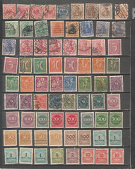 Germany lot of 73 MNH MH and used stamps cancels locations dates cities