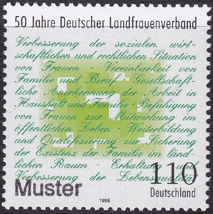 Specimen, Germany Sc2003 German Rural Women’s Association