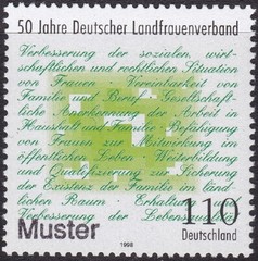 Specimen, Germany Sc2003 German Rural Women’s Association