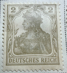 Germany Lot of 7 1916-1919 Stamps (SC 96-101, 90)