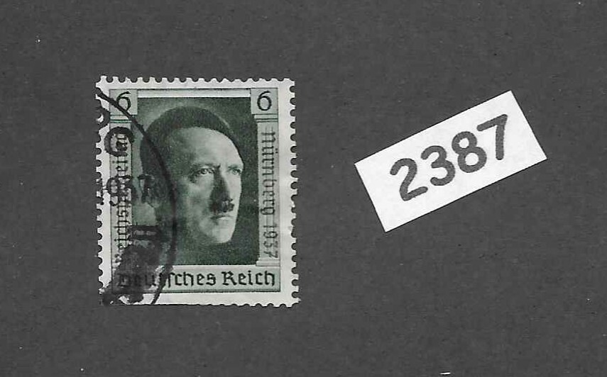 #2387 Nice used stamp B106 / Adolf Hitler / 1937 Nuremberg / Third Reich