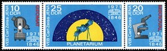 East Germany – DDR – 1971 – Science Instruments Strip of 3 # 1336- # 1338 #1338a
