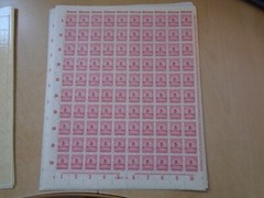 Germany – SG319 5M DM 1923 carmine. 10 x complete sheets of 100 stamps. MNH.