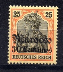Offices in Morocco 1906, Mi. # 38, MNH with wmk, „CC“,