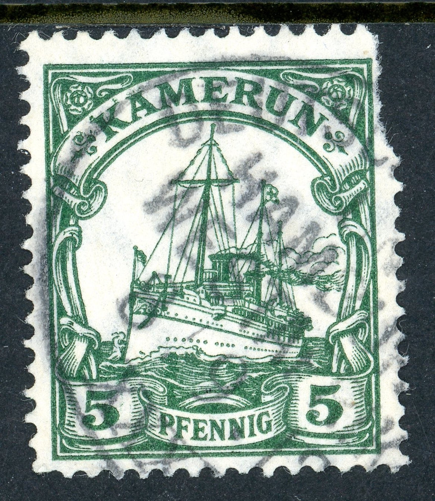 Germany 1905 Cameroon Kamerun 5pf Yacht Scott #21 VFU Y21