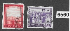 #6560 Used stamp set Sc B198-199 / 1941 / Third Reich Germany / Vienna Austria