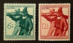 Travelstamps: 1944 Germany Stamps Scott #B278-B279 Soldier & Tirolese Rifleman