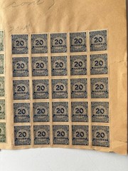 Lot German Inflation Stamps Several Overprints on Sheets Unused 1920’s