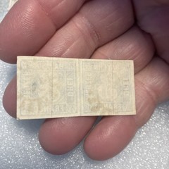 7 USED Antique Authentic Bavaria Bayern Stamps Blue 3 Kreuzer Numeral; 1850-1862