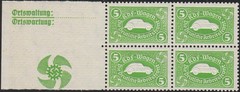 Stamp Germany Revenue Block WWII 3rd Reich VW War Era KDF Volkswagen Tab MNH
