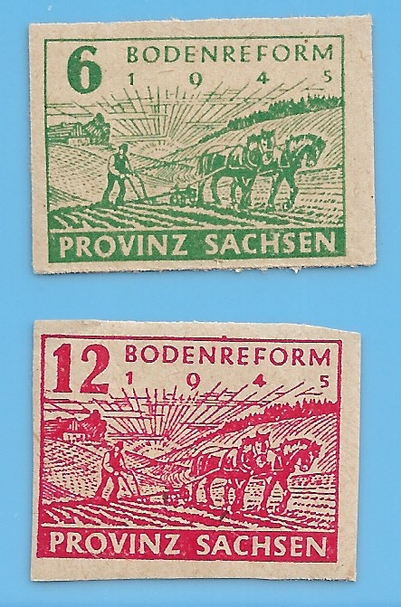 Germany 1946 Post WW2 Russia Zone Saxony Stamp Set Mi# 85 86 #20