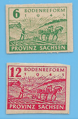Germany 1946 Post WW2 Russia Zone Saxony Stamp Set Mi# 85 86 #20