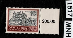 MNH stamp 10 ZL N103 General Government Occupied Cracow Poland 1944 #1516