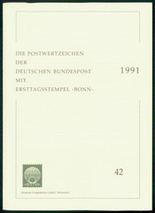 GERMANY FOLDER 1991/42 TAG DER BRIEFMARKE POSTBOTE