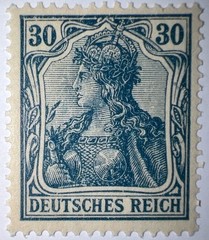 Travelstamps: Germany Stamps Mi:#144 – 30pf Mint Og Ng WMK MOGNH