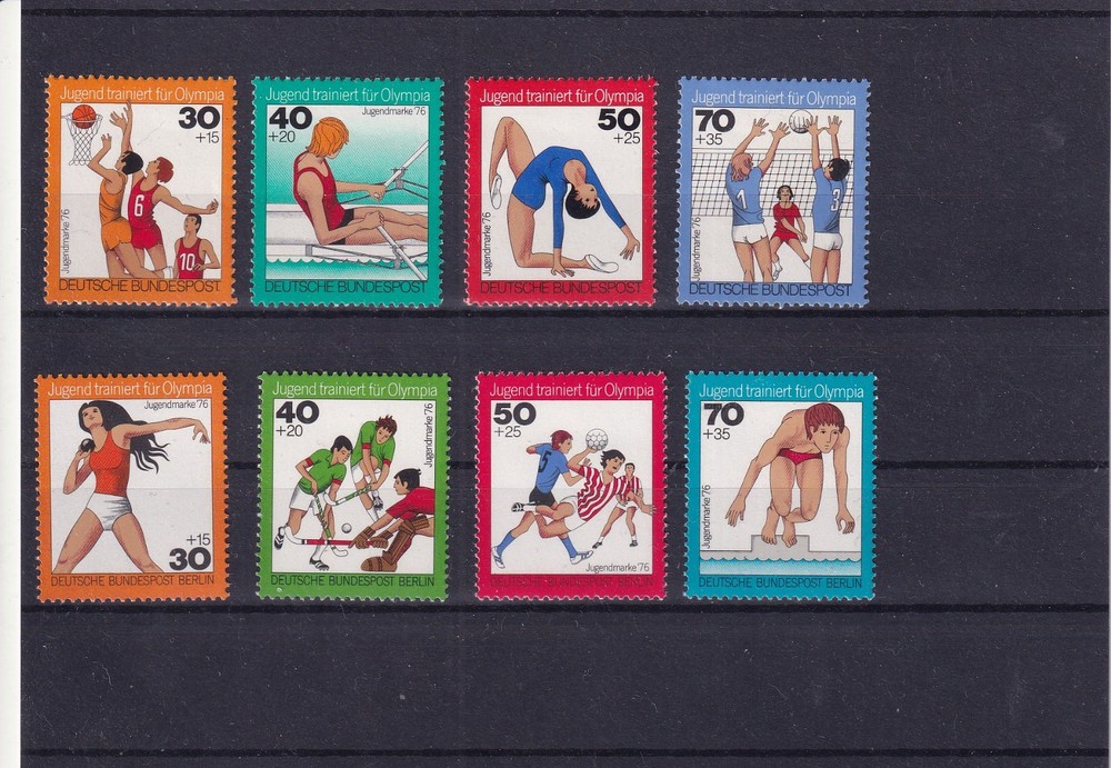 Bundesrepublik/Berlin MNH ** Sport charity sets from 1976