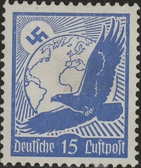 Stamp Germany Mi 529-37x Sc C46-54 1934 3rd Reich War Era Airmail Globe MNH