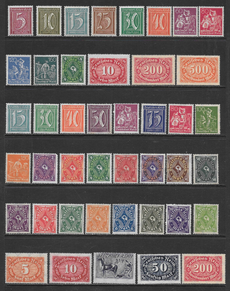 GERMANY VARIOUS MINT ISSUES 1921 – 1923