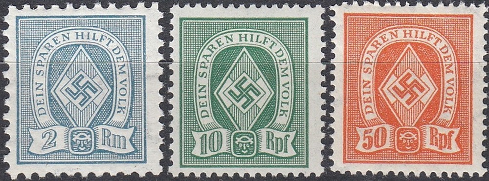 Stamp Germany Revenue WW2 3rd Reich Era HJ Sport Folk Selection MNH