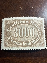 GERMAN STAMP DEUTSCHES REICH 1920’s 3000 Mark MH