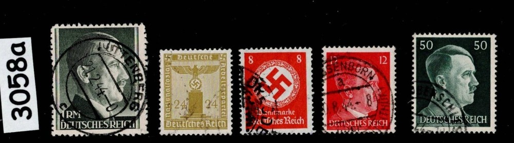 Stamps Adolf Hitler & Officials Third Reich Germany 1933-1945 WWII #3058a