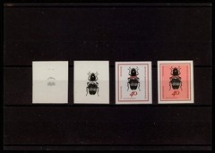 GERMANY PH 1416 – INSECTS BEETLE 1968 – PHASE PRINTS !!! CPL. SET !! RARE ! p814