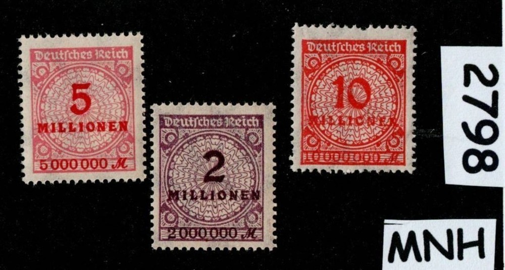 MNH stamps Pre 1930 German Republic Hyper Inflation stamps #2798