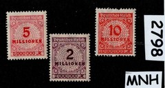 MNH stamps Pre 1930 German Republic Hyper Inflation stamps #2798