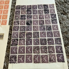 AMAZING GERMANY MINT AND USED STAMP HOARDER LOT WORLD WAR I ERA INFLATION OVPTS